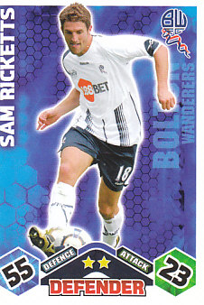 Sam Ricketts Bolton Wanderers 2009/10 Topps Match Attax #74